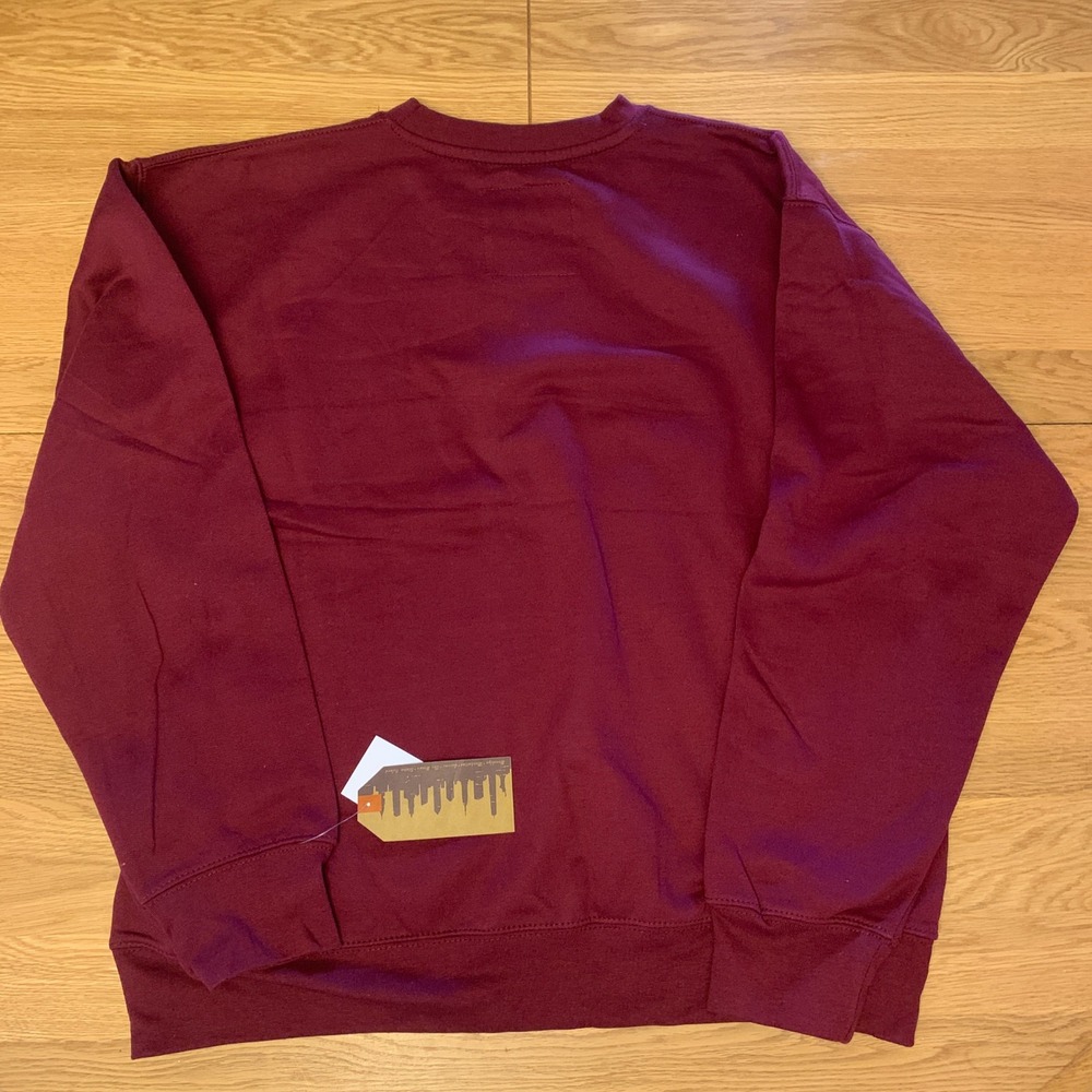 New York Popular New York Sweatshirt Adult XL Maroon Crewneck NWT - Picture 4 of 4